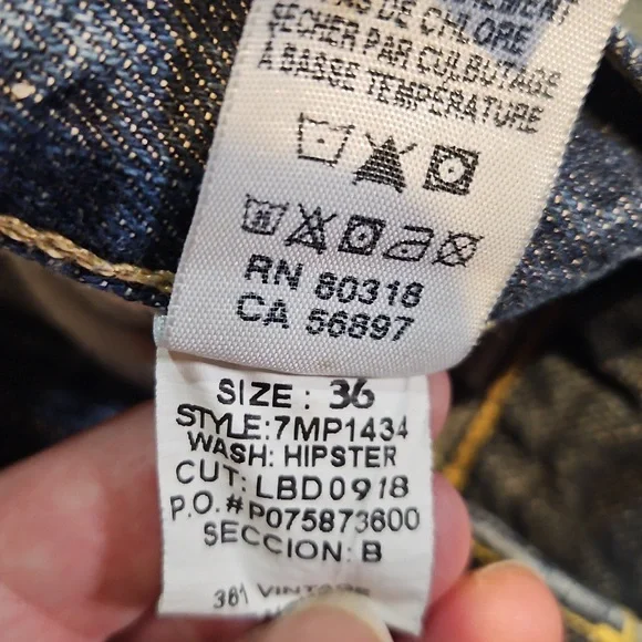 Lucky Brand 361 Men's Jeans Blue Denim Straight Leg Waist 36 - Picture 4 of 12